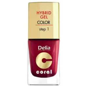 Coral Hybrid Gel Nail Polish Step 1 13 Dark Red Pearl
