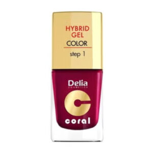 Coral Hybrid Gel Nail Polish Step 1 12 Border