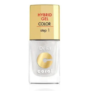 Delia Cosmetics Coral Hybrid Gel Nail Enamel No. 32 white pearl