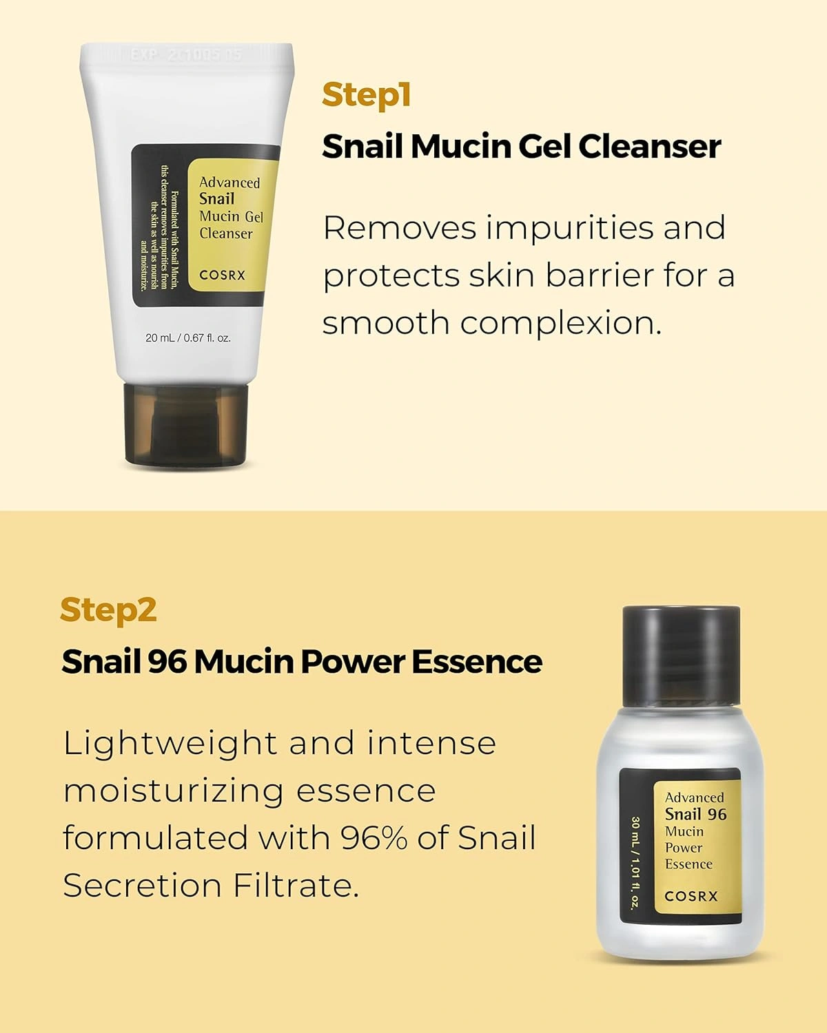 use 1 Cosrx All About Snail Kit