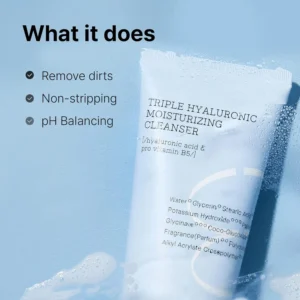 what it does COSRX Triple Hyaluronic Moisturizing Cleanser 50ml