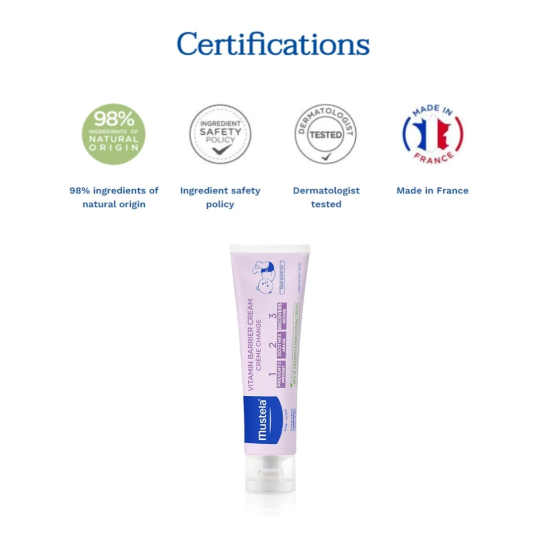 Mustela Baby Diaper Rash Vitamin Barrier Cream - 50 Ml - Image 3