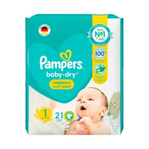 Pampers Baby-Dry Newborn Diapers - Size 1 - 21 Counts