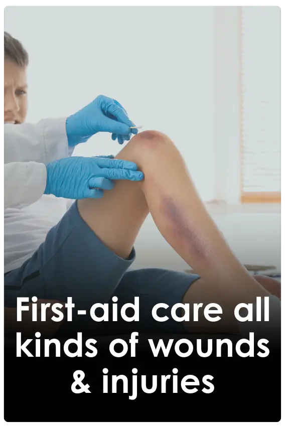 First-aid care all kinds of wounds & injuries