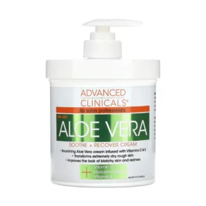 Advanced Clinicals Aloe Vera Soothe + Recover Cream - 454 Ml