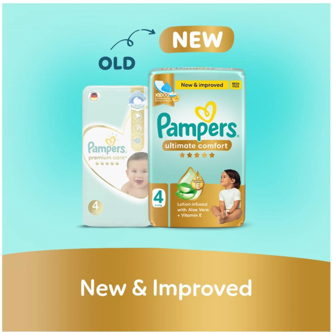 Pampers Ultimate Comfort Diapers - Size 4 - 54 Nappies - Image 3