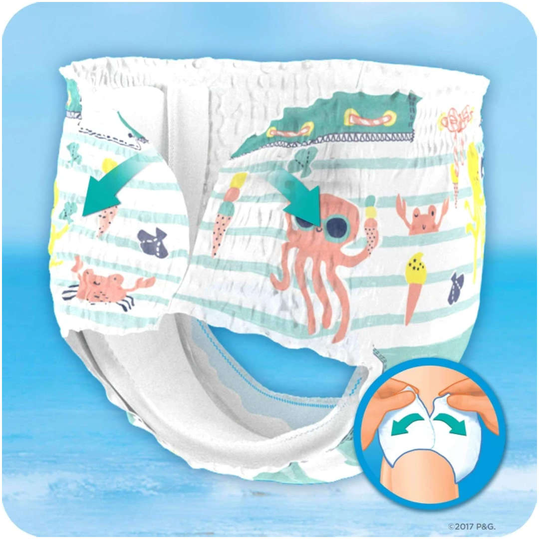 Pampers Splashers Pants Diapers - Size 5-6 - 10 Nappies - Image 5