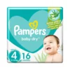 Pampers Baby-Dry Taped Diapers - Size 4  (9-14kg) - 16 Nappies