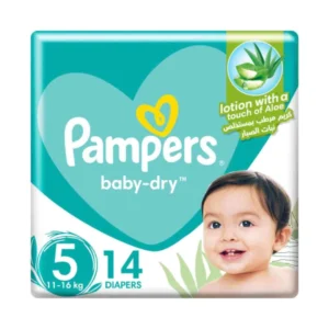 Pampers Baby-dry Diapers - Size 5 - 14 Nappies X 6
