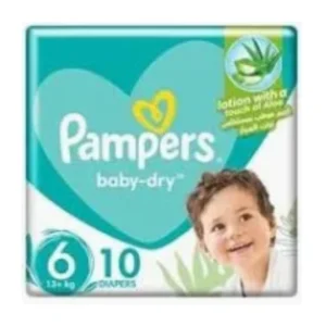 Pampers Baby-dry Diapers - Size 6 - 10 Nappies X 6