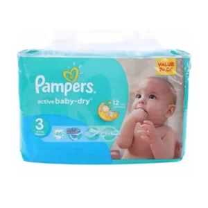 Pampers Baby-dry Taped Diapers - Size 3 - 46 Nappies