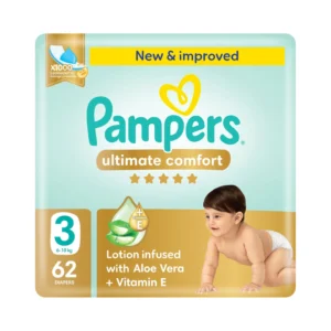 Pampers Ultimate Comfort Diapers - Size 3 - 62 Nappies X 2