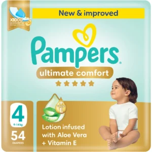 Pampers Ultimate Comfort Diapers - Size 4 - 54 Nappies