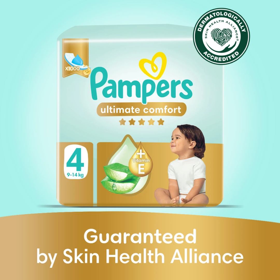 Pampers Ultimate Comfort Diapers - Size 4 - 54 Nappies - Image 5