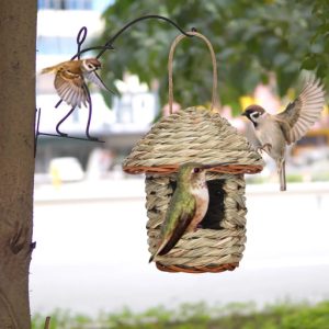 Handwoven Natural Grass Bird Houses