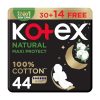 Kotex Natural Maxi Protect 100% Cotton – 30 + 14 Free (44 Pads)