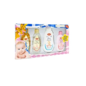 New Smooth Baby Gift Box – Baby Shampoo, Baby Body Wash, Baby Powder & Baby Lotion