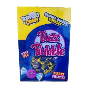 Trooped Candy – Blows Bigger Buzz Bubbles Tutti Frutti (120 Pieces)