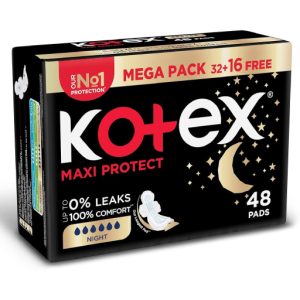 فوط صحية ليلية من كوتكس، قطن 100%